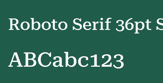 Roboto Serif 36pt SemiExpanded Medium