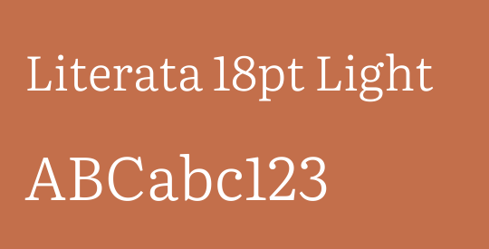 Literata 18pt Light
