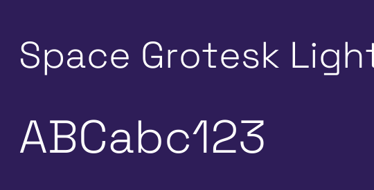 Space Grotesk Light