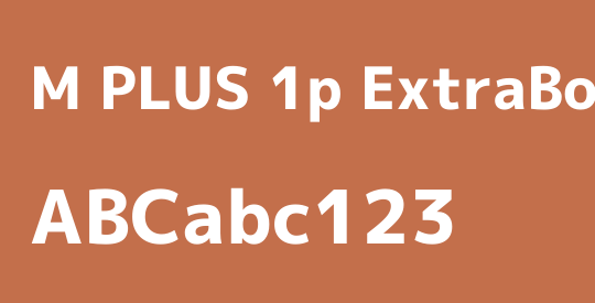 M PLUS 1p ExtraBold