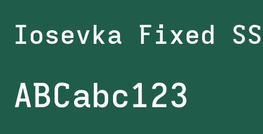 Iosevka Fixed SS17 SmBdEx