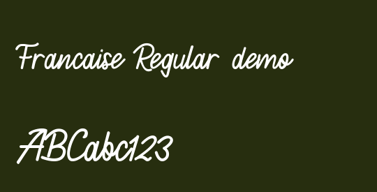 Francaise Regular demo