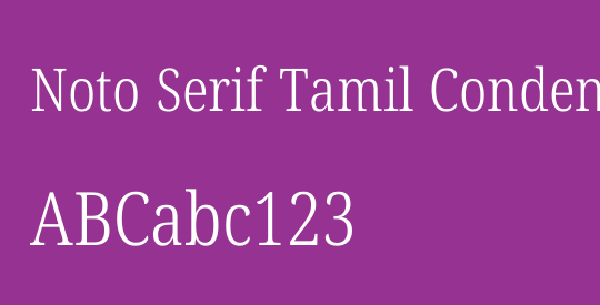 Noto Serif Tamil Condensed Light