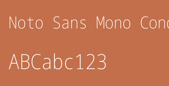 Noto Sans Mono Condensed ExtraLight