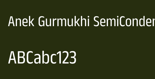 Anek Gurmukhi SemiCondensed