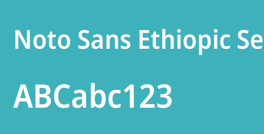 Noto Sans Ethiopic SemiCondensed SemiBold