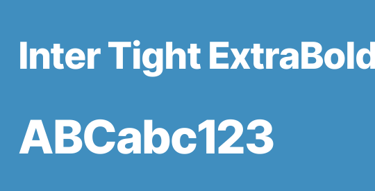 Inter Tight ExtraBold