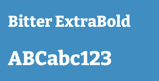 Bitter ExtraBold