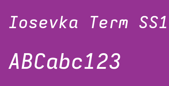 Iosevka Term SS12 MdEx