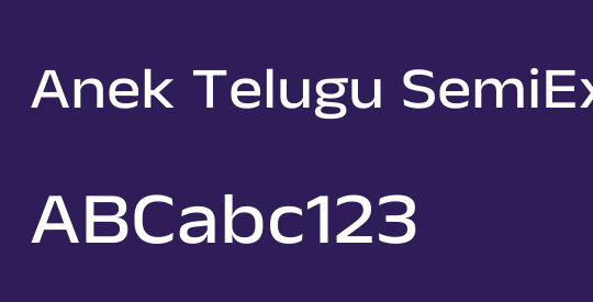 Anek Telugu SemiExpanded Medium
