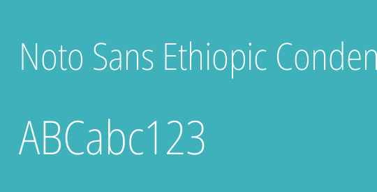 Noto Sans Ethiopic Condensed ExtraLight