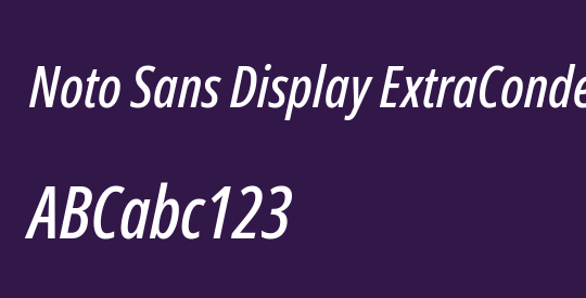 Noto Sans Display ExtraCondensed Medium