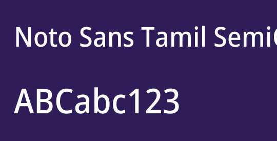 Noto Sans Tamil SemiCondensed Medium