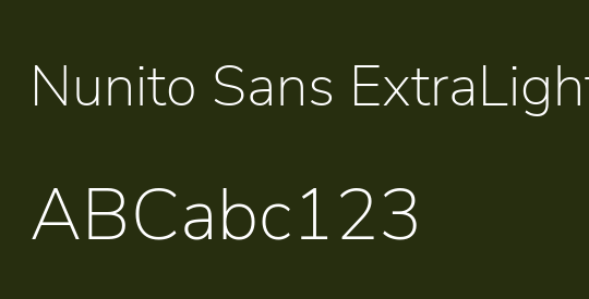 Nunito Sans ExtraLight