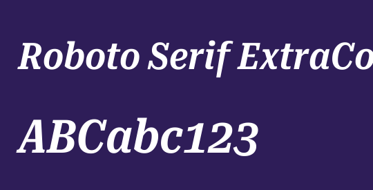 Roboto Serif ExtraCondensed SemiBold