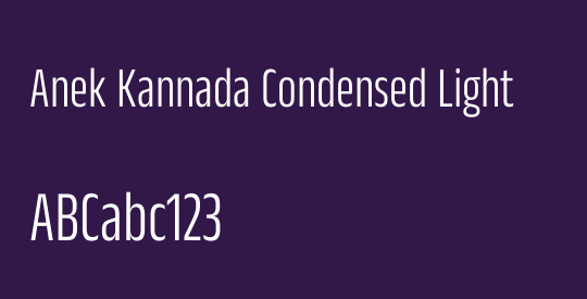 Anek Kannada Condensed Light