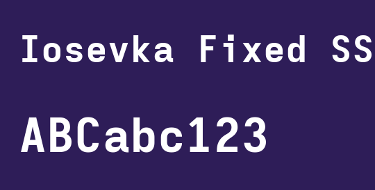 Iosevka Fixed SS13 XBdEx