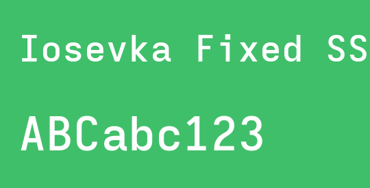 Iosevka Fixed SS13 SmBdEx