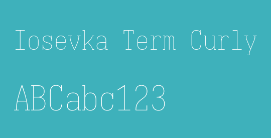 Iosevka Term Curly Slab Thin