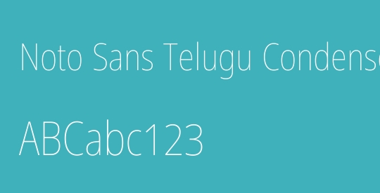 Noto Sans Telugu Condensed Thin