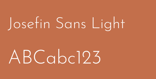 Josefin Sans Light