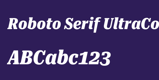 Roboto Serif UltraCondensed ExtraBold