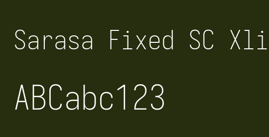 Sarasa Fixed SC Xlight