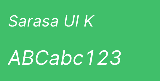 Sarasa UI K
