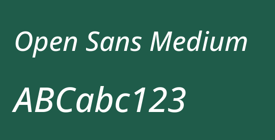 Open Sans Medium