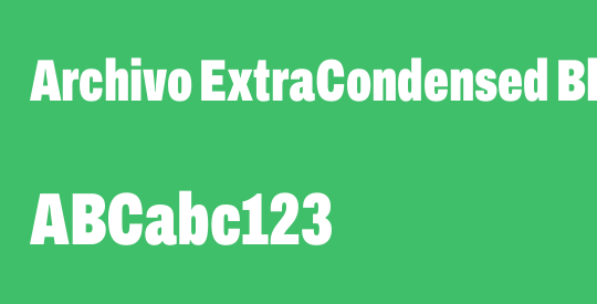Archivo ExtraCondensed Black