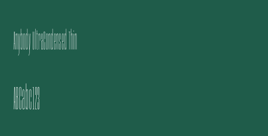 Anybody UltraCondensed Thin