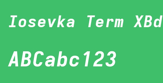 Iosevka Term XBdExObl