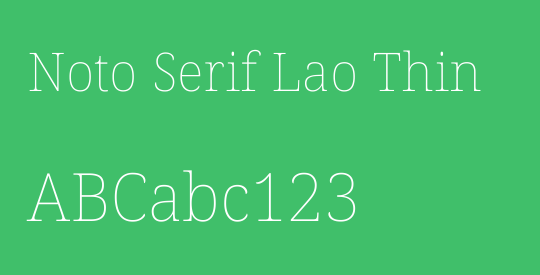 Noto Serif Lao Thin