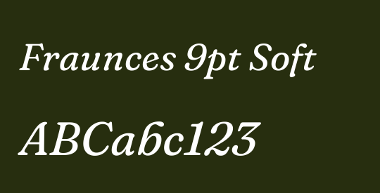 Fraunces 9pt Soft