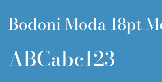 Bodoni Moda 18pt Medium