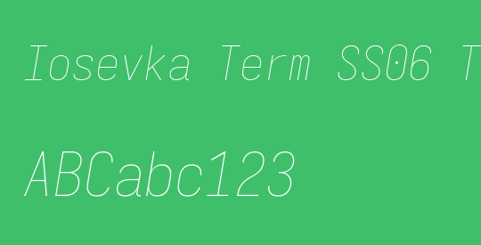 Iosevka Term SS06 Thin