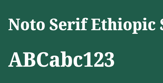 Noto Serif Ethiopic SemiCondensed ExtraBold