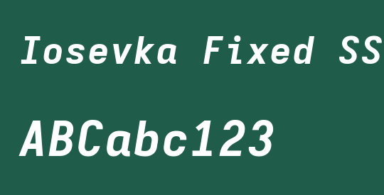 Iosevka Fixed SS07 XBdExObl