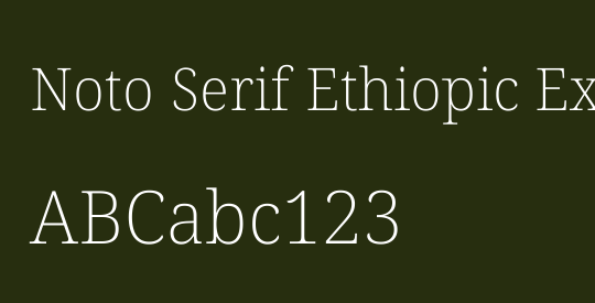 Noto Serif Ethiopic ExtraLight