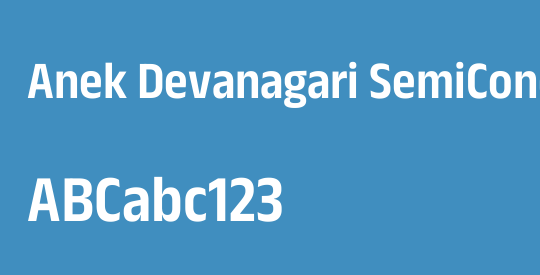 Anek Devanagari SemiCondensed SemiBold