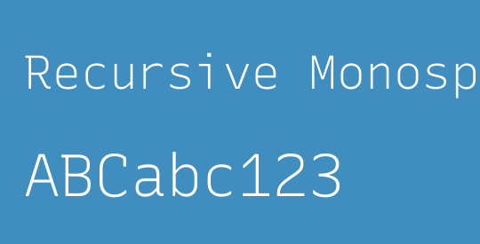 Recursive Monospace Light