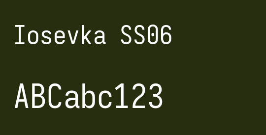 Iosevka SS06