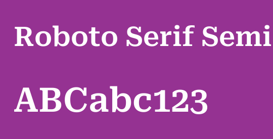 Roboto Serif SemiBold