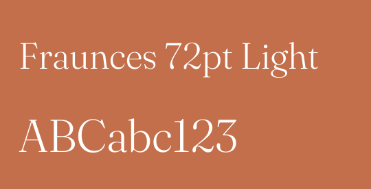 Fraunces 72pt Light