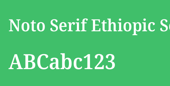 Noto Serif Ethiopic SemiCondensed SemiBold