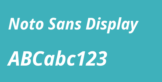 Noto Sans Display