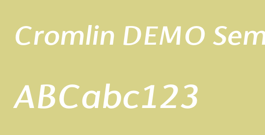 Cromlin DEMO SemiBold