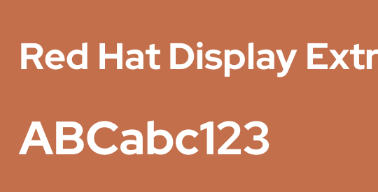 Red Hat Display ExtraBold