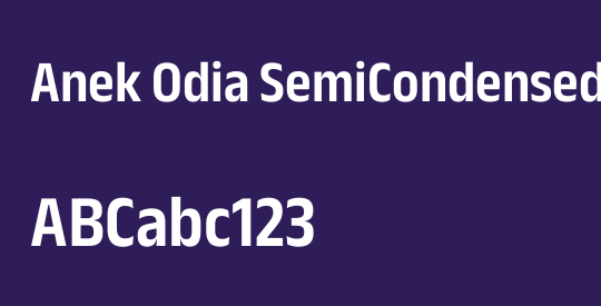 Anek Odia SemiCondensed SemiBold