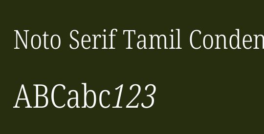 Noto Serif Tamil Condensed Light